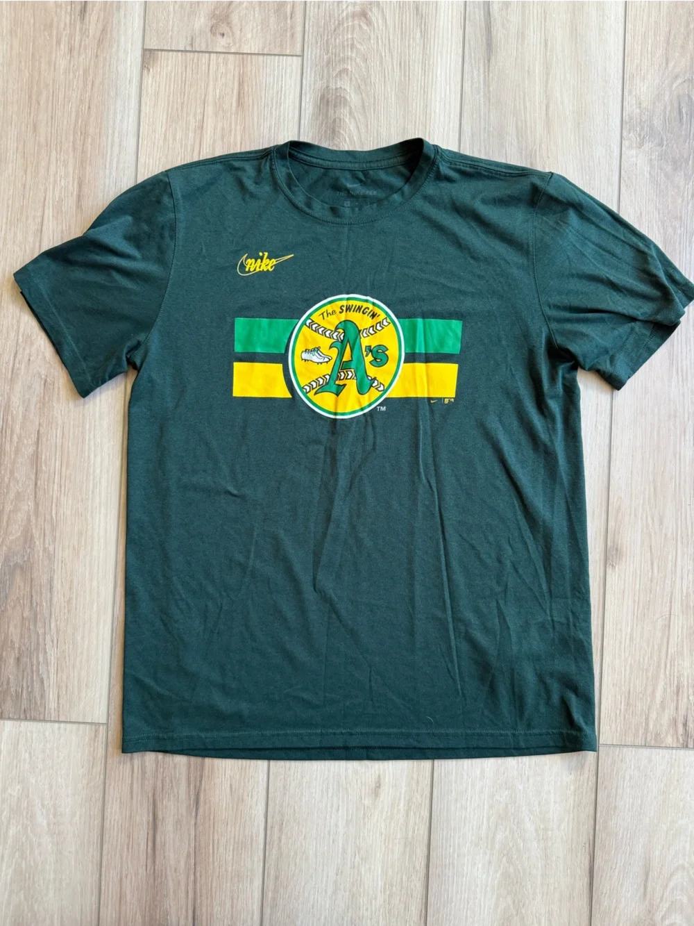 Nike Dark Green Tee with White Logo
